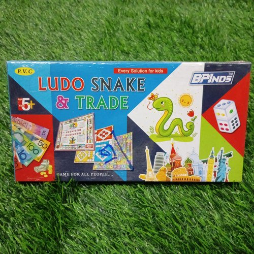 Bpinds PVC Small Ludo Snack & Trade - 3 in 1 Game For Kids