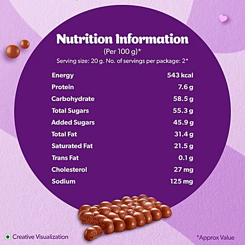Cadbury Dairy Milk Silk Bubbly 46G
