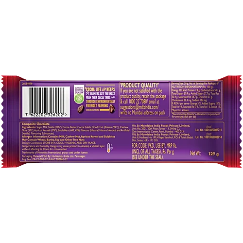 Cadbury Dairy Milk Silk Fruit & Nut 129G