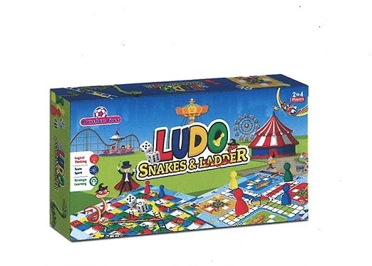 Generic Ludo Snacks & Ladders Classic 2 in 1 Board Game For Kids & Family