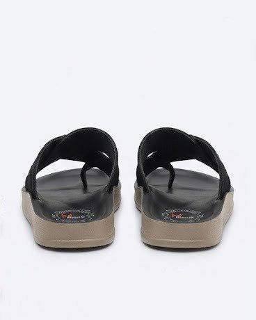 Mark Men's Black Cross-Strap Sandals Footwear