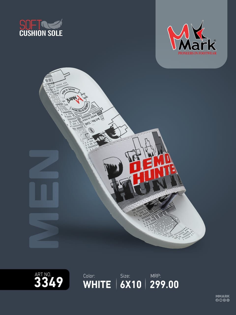 Mark Stylish Comfortable Lightweight, Men Slipper Slides 3349