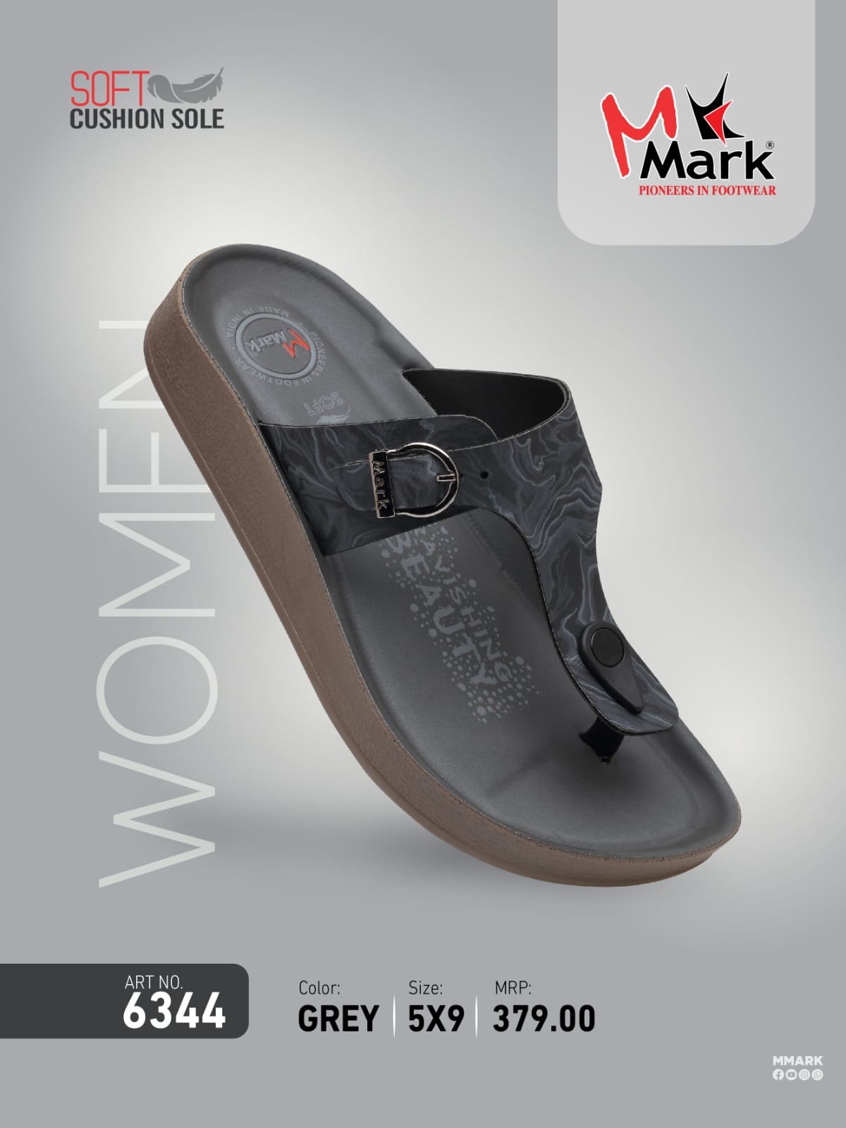 Mark Women Daily Wear Comfort Sandals 6344