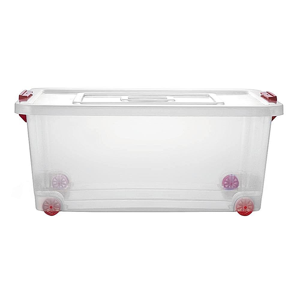 Nakoda Venus Plastic Storage Container With Wheels - 32 Litres: 1 Unit