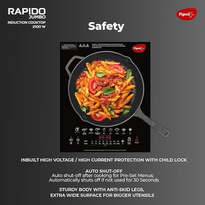 Pigeon by Stovekraft Rapido Anti-Skid 2100-Watt Induction Cooktop