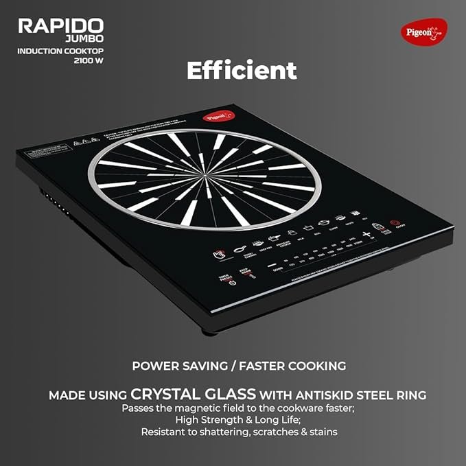 Pigeon by Stovekraft Rapido Anti-Skid 2100-Watt Induction Cooktop