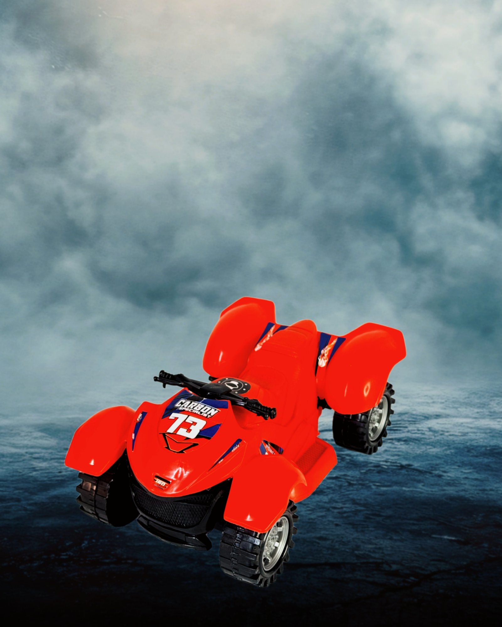 Plastic ATV Pull Along Bike Toy