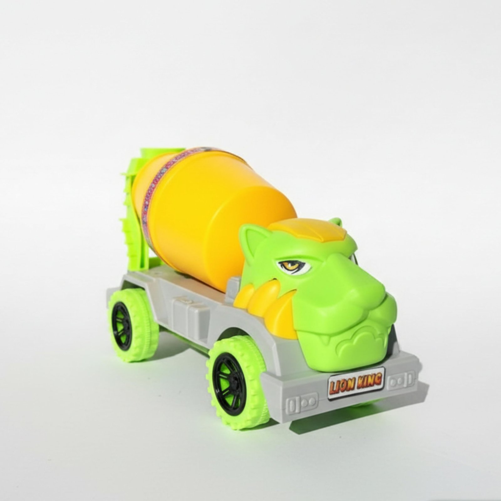 Plastic Wild Truck Lion Themed Cement Mixer Vehicle Toy