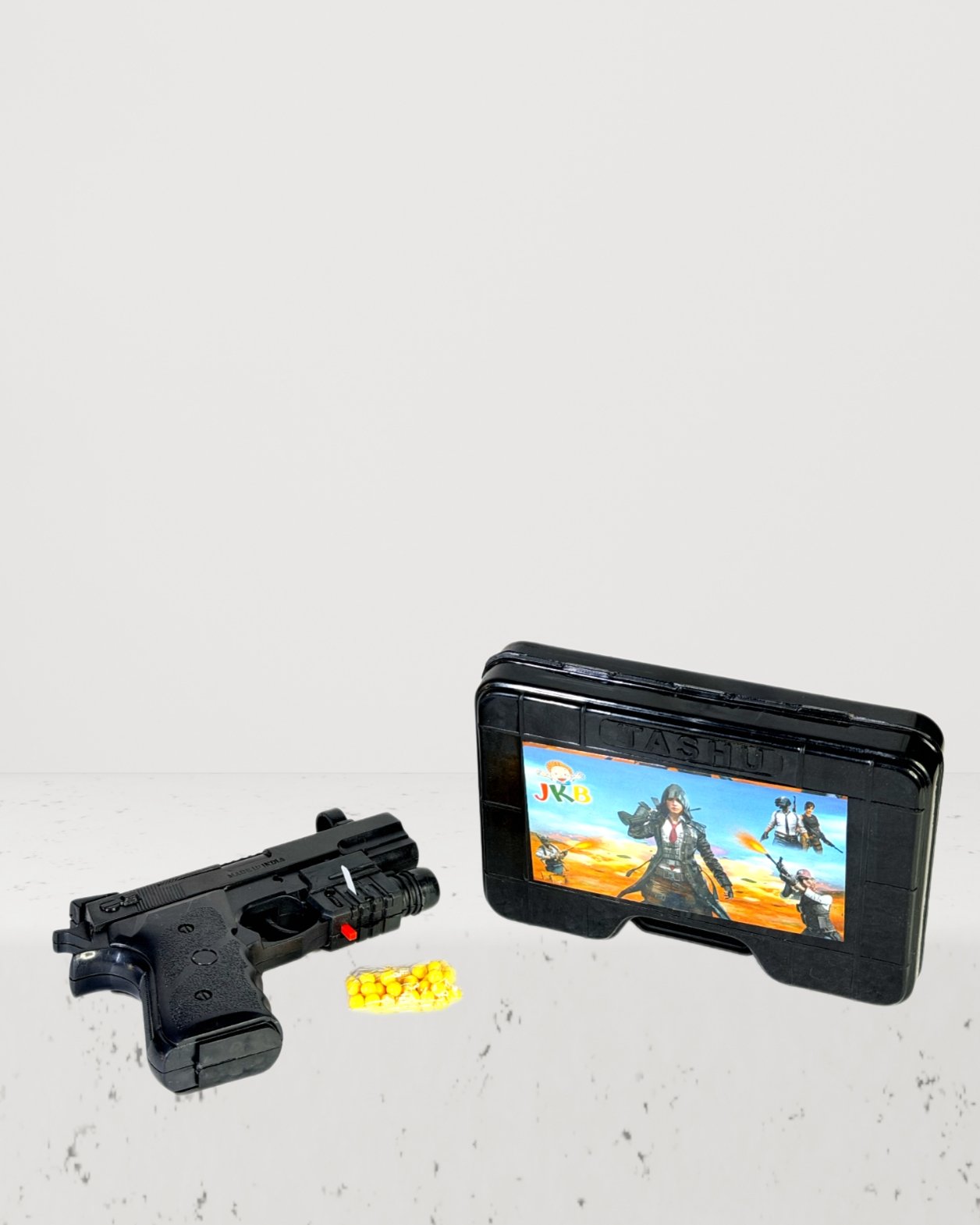 PUBG Style Soft Bullet Toy Gun With Form Bullet & Carry Case