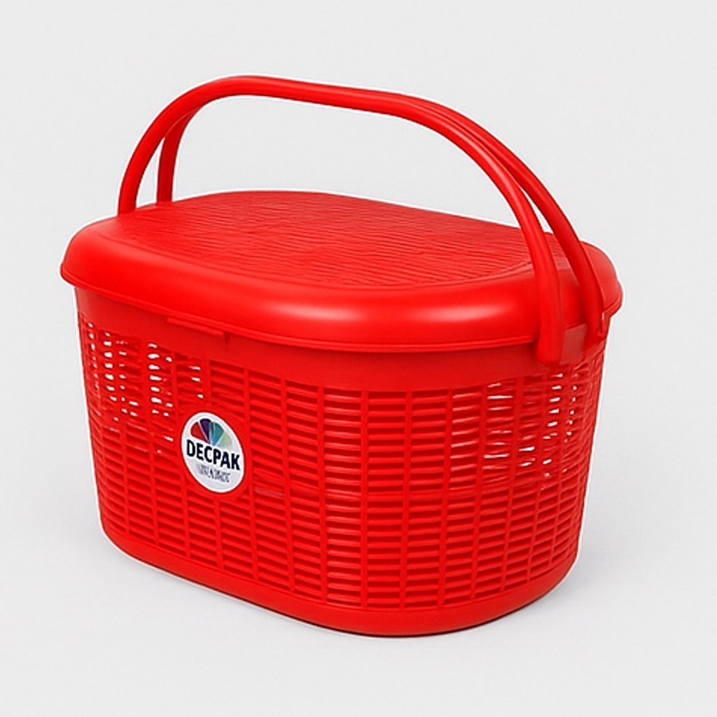 SMP Plastic Multipurpose & Baby Clothes For Picnic Storage Basket ( Pack of 1 )