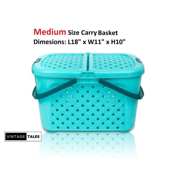 SMP Plastic Multipurpose & Baby Clothes For Picnic Storage Basket ( Pack of 1 )