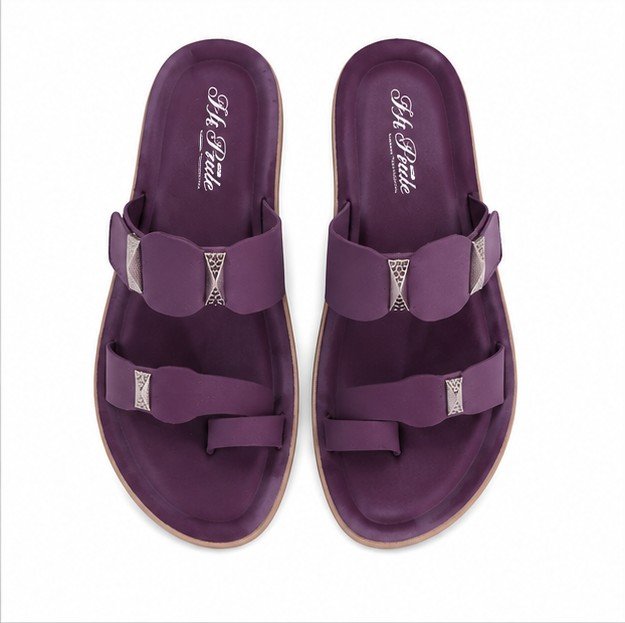 VKC Pride Purple Sandals Feature a Cushion Sole and Dual Straps