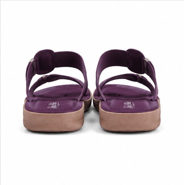 VKC Pride Purple Sandals Feature a Cushion Sole and Dual Straps