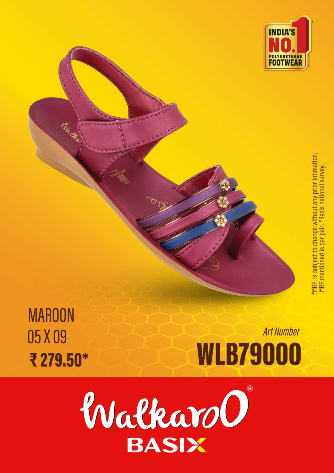 Walkaroo Women's PU Comfort Sandals