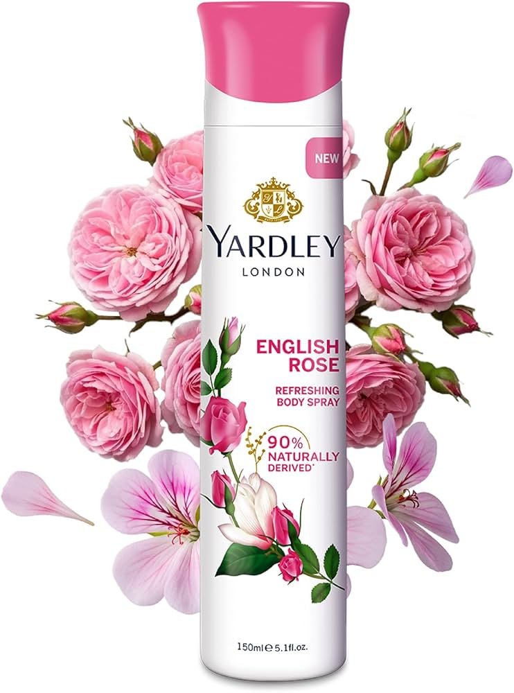 Yardley London English Rose Refreshing Deodorant Body Spray For Women 150ml
