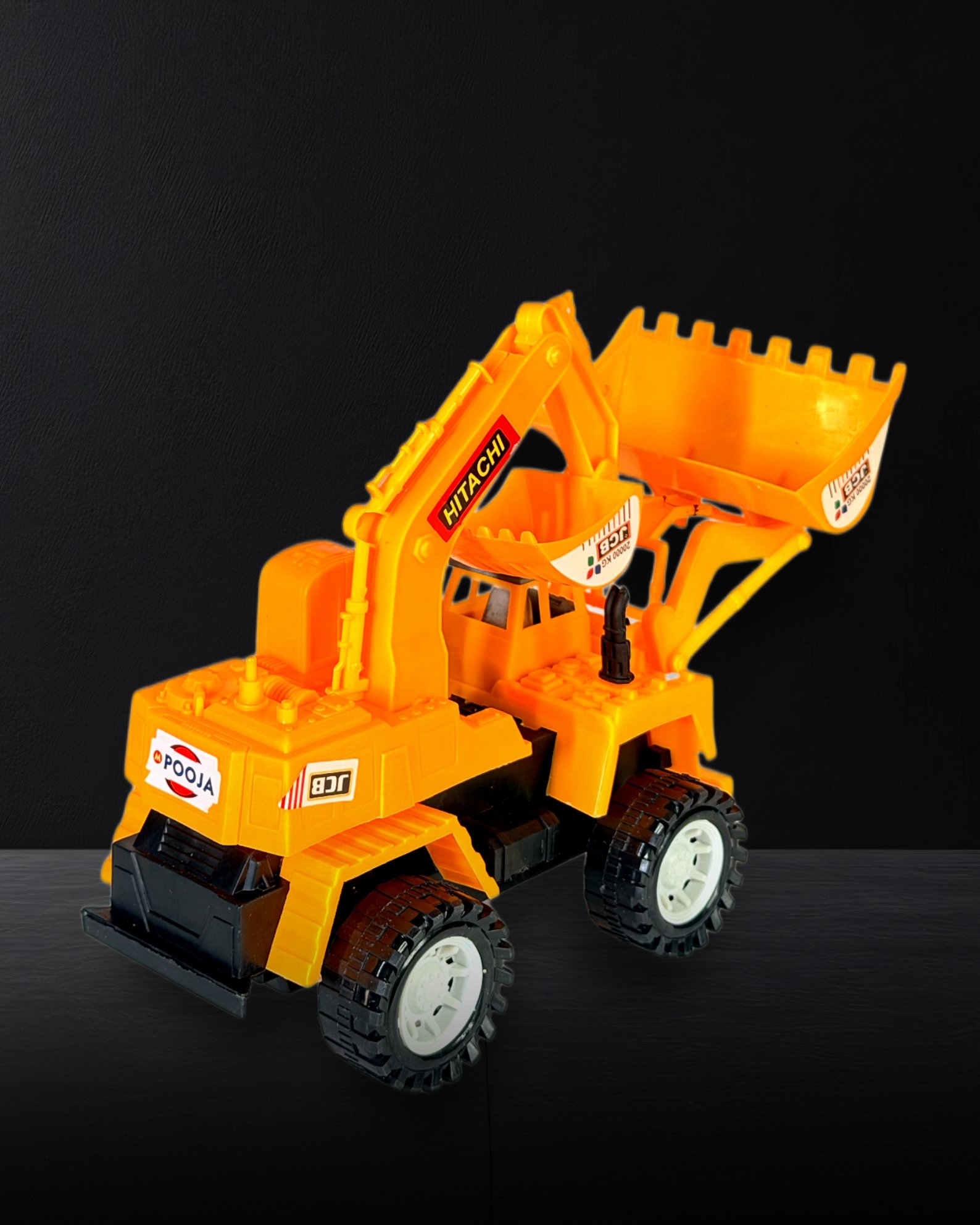 Yellow Big JCB Crane Toy With Wheels For Kids